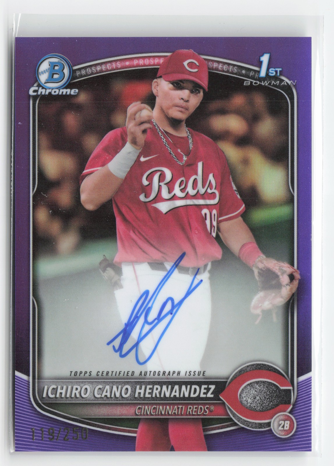 2025 Bowman #CPA-IC Ichiro Cano Hernandez Chrome Prospect Auto Purple /250