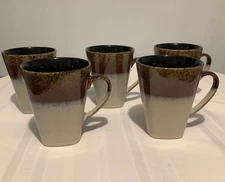 Mastercuisine Mugs Set of 5 Cream Brown Blue  