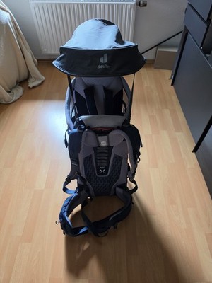 Deuter Kid Comfort Active Kindertrage, Blau, mit Sonnenschutz