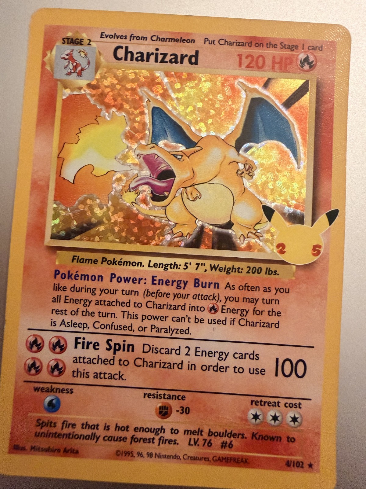 Charizard 4/102 Base Set Holo-Altered