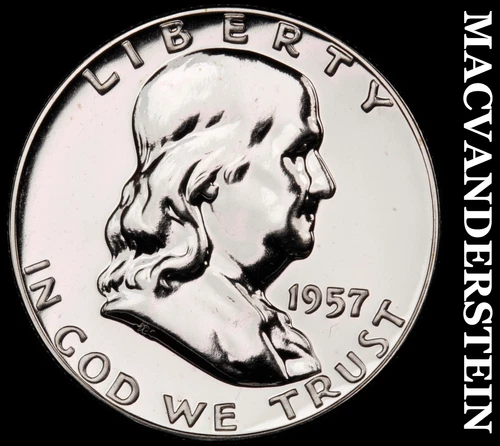 1957 Silver Franklin Half Dollar - Choice Gem Proof  Lustrous  #G8021