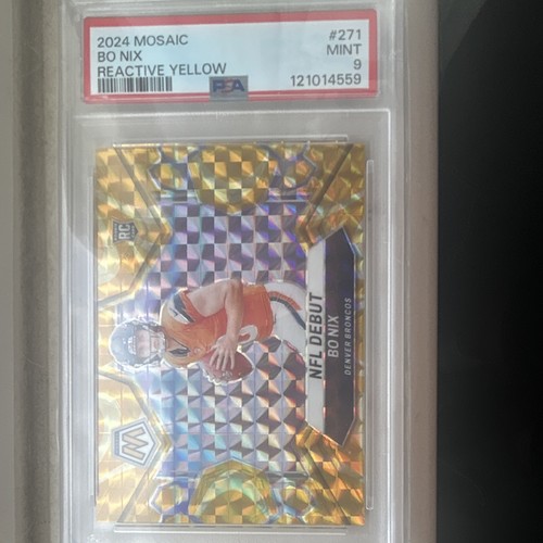 2024 Panini Mosaic - NFL Debut Bo Nix #271 Green Mosaic Prizm (RC)