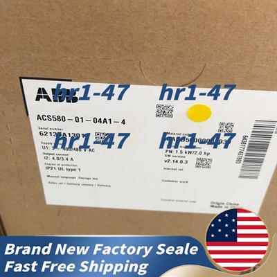 Brand New ABB ACS580-01-04A1-4 2.0HP Industrial Variable Speed Drive