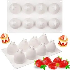 Silicone Baking Molds for Raspberry Mousse & Fruit Cake ? Reusable Kitchen Tool