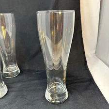 Set ~ 2 Vintage Classic Tall Heavy Quality 9” Pilsner Beer Glasses Excellent