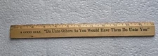 Vintage Coca Cola Bottling Co Wooden Ruler Do Unto Others