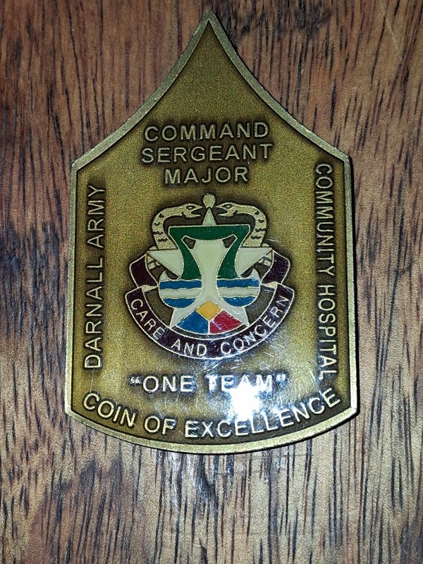 Army challenge coin, NCO Command Sargent Major Coin of excellence One Team,
