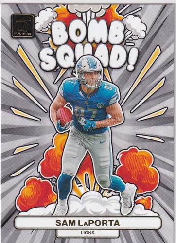Sam LaPorta #BS-28 2023 Panini Donruss Bomb Squad card