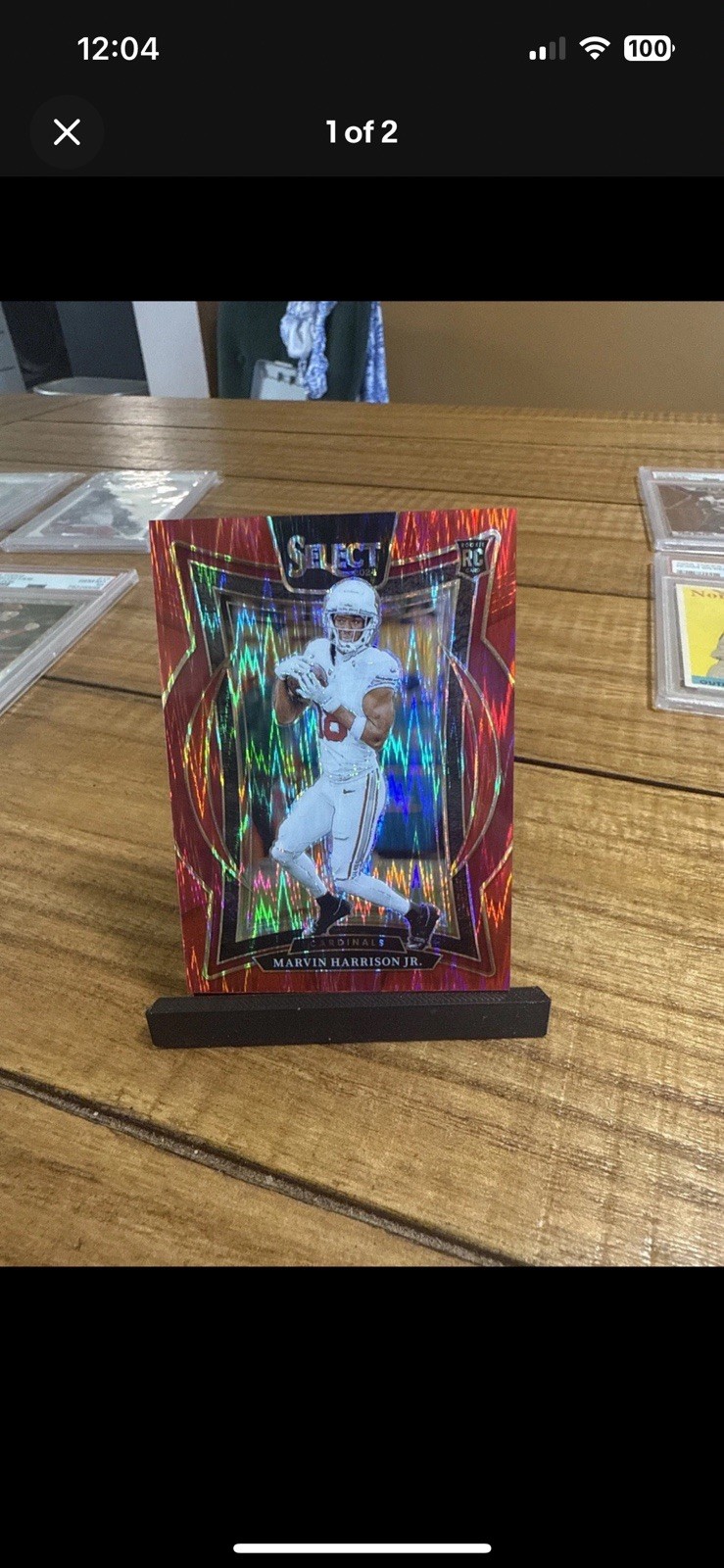 2024 Panini Select - Concourse Marvin Harrison Jr. #28 Red Shock Prizm /249 (RC)