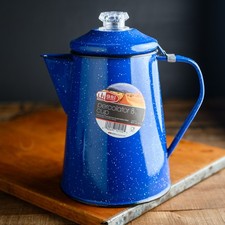 GSI Outdoors Percolator Coffee Pot Enamelware for Brewing Coffee 8 Cup - FLAW