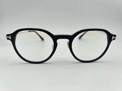 Tom Ford Eyeglasses TF 5777 D B 001 Black Gold 53 20 145 Round