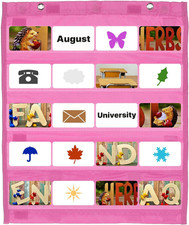Magnetic Pocket Chart, Small Pocket Chart Mini Double Sided Classroom Pocket Cha