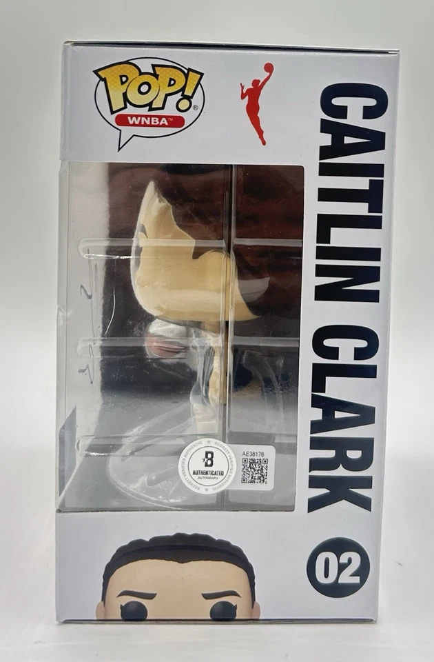Caitlin Clark Signed Funko Pop 02 Indiana Fever Autographed Beckett BAS COA - Image 3 of 4
