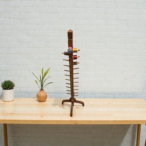 Handmade Brown Spool Rack