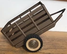 Vintage Tonka Toys Stake Bronze Farm Trailer Pressed Steel