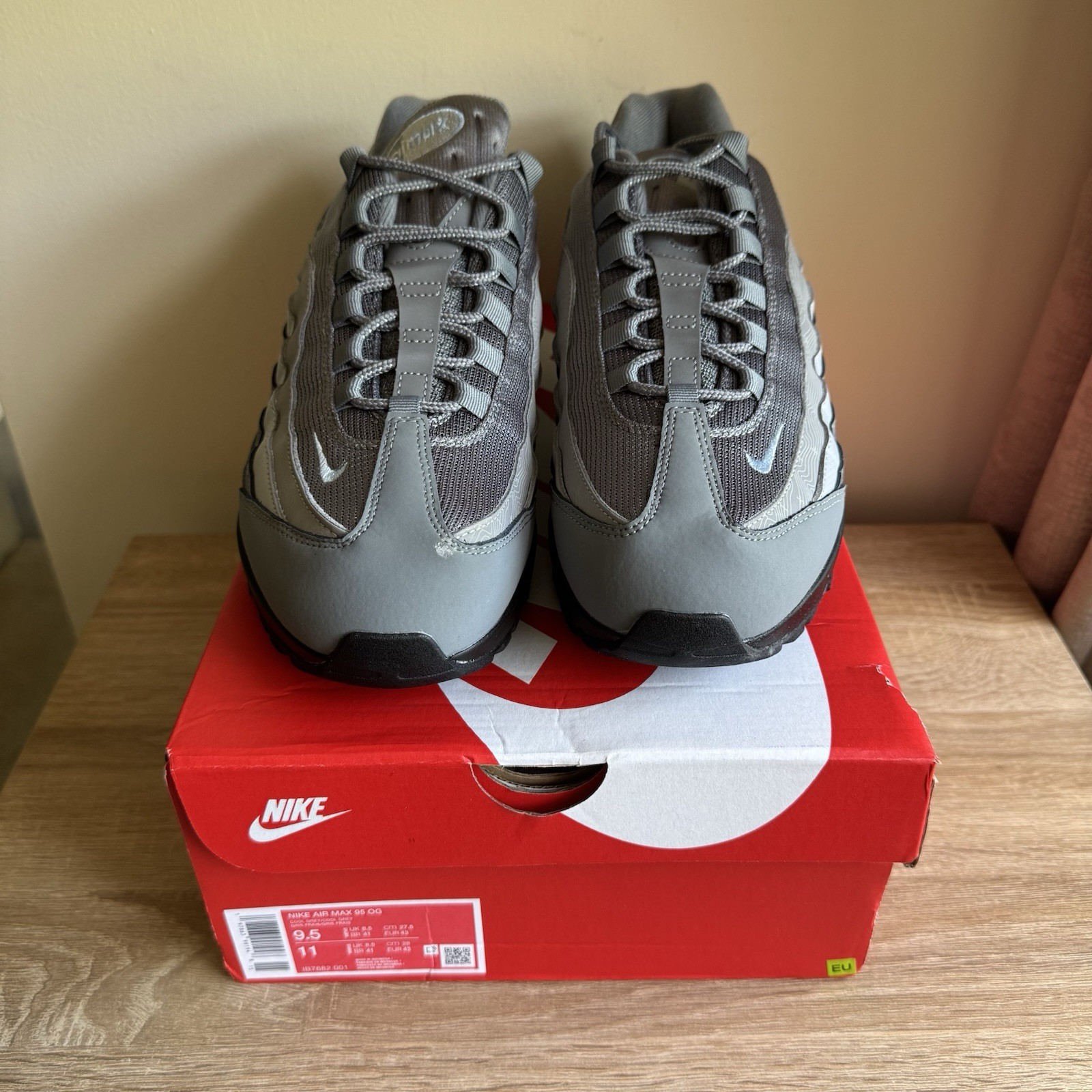 NIKE AIR MAX 95 OG COOL GREY, UK 8.5, RRP£175, IB7682-001, NEW. image 3