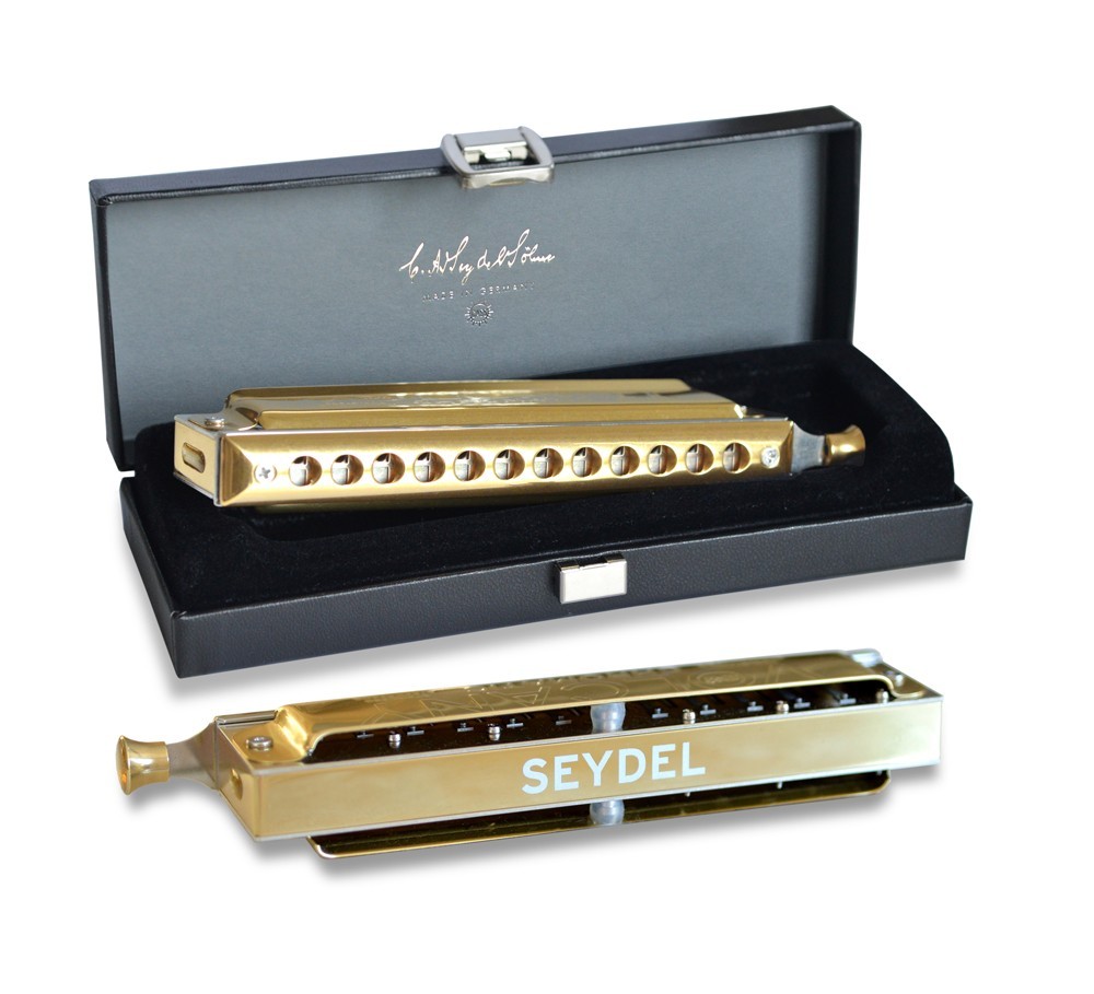 Seydel Volcany Chromatic Harmonica in C Featuring a Brass Comb & Steel Reeds!