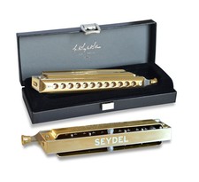 Seydel Volcany Chromatic Harmonica in C Featuring a Brass Comb  Steel Reeds 