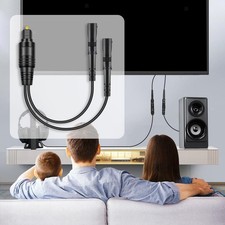 Digital Fiber Audio Splitter Power Cable Extension Plug and Play Premium