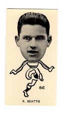  Scottish Footballers Soccer Cigarette Card 1938 #33 Bobbie Beattie Kilmarnock