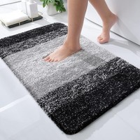 Badezimmerteppich 40X60 Cm, Rutschfest, Waschbar, Hochflor Mikrofaser