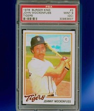 1978 Burger King - John Wockenfuss #3 Topps PSA 9 (OC)