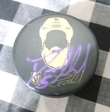 Deryk Engelland Signed silhouette Le puck Vegas Golden Knights
