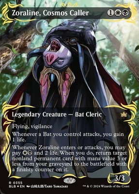 [1x] Zoraline, Cosmos Caller - Raised Foil - Borderless Near Mint, English Bloom
