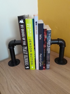Industrie Rohr Buchstützen | Vintage Rohrverschraubungen | Steampunk Buchstützen Paar