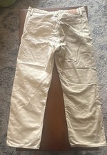 Levi Strauss Ribcage Straight Ankle Women's Beige/white Jean button fly