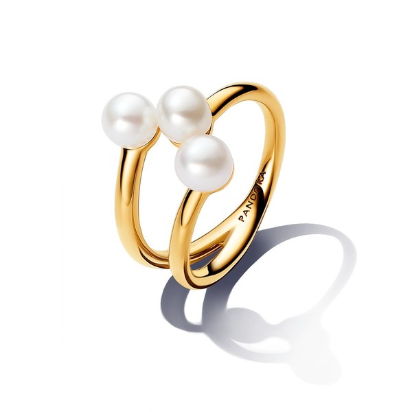 Pandora Essence Ring Damen SüßWasserperlen Vergoldet 163285C01 Gr. 50-image