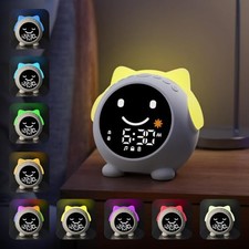 Kids Alarm Clock with Sleep Training, LED Night Light, Bluetooth Sleap Training