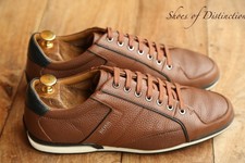 Hugo Boss Brown Leather Trainers Sneakers Shoes Men's UK 8 US 9 EU 42