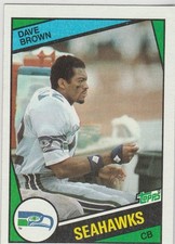 1987 topps #182 Dave Brown SEAHAWKS