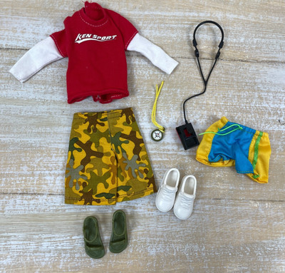 Barbie Ken Clothes & Accessories Mixed Lot Skate Jam, Trail Blazer & Surf City