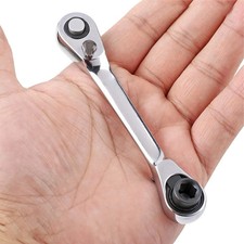 Silver Ratchet Wrench 1/4 Inch Mini Double He...