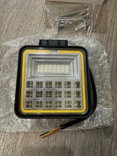 48w Square Led Work Light White Amber Halo Off Road Pod Bracket Single New