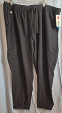 Hanes Comfort Fit Medical Uniform Women Scrubs Pants Black Women's Size 3XL NWT