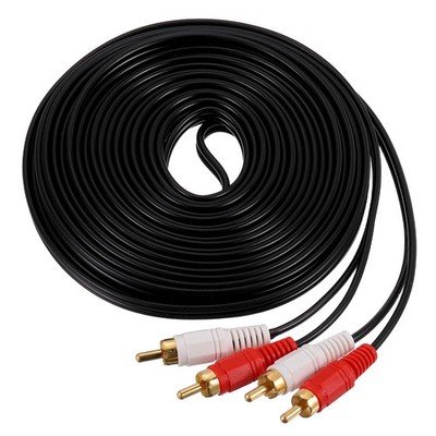 33ft RCA Cable, 2RCA Male to 2RCA Male Audio Video Speaker Cable