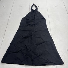 Shein Black Embossed Halter Top Sleeveless Mini Dress Women's Size Small New