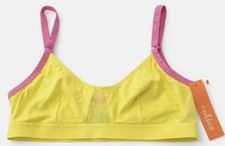 Colsie Womens M Yellow Pink Mesh Wireless Bralette Adjustable Straps NWT 13