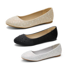 DREAM PAIRS Women Ballerina Ballet Flat Round Toe Slip On Work Office Flat Shoes