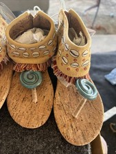 Disney Moana Disfraz Zapatos para Niños Talla 9/10 Vestir Princesa Hawaiana Sandalia