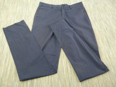 Paul Smith Hose Herren W30 L32 Navy Slim Baumwolle Raw Hem Freizeit PS