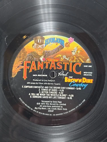ELTON JOHN CAPTAIN FANTASTIC AND THE BROWN DIRT COWBOY US LP *NO COVER*