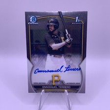ENMANUEL TERRERO 2023 BOWMAN CHROME 1ST BASEBALL AUTOGRAPH AUTO Q0846