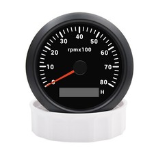 110mm Tachometer Gauge LCD Tacho Hour Meter 0-8000RPM For Car Boat Truck