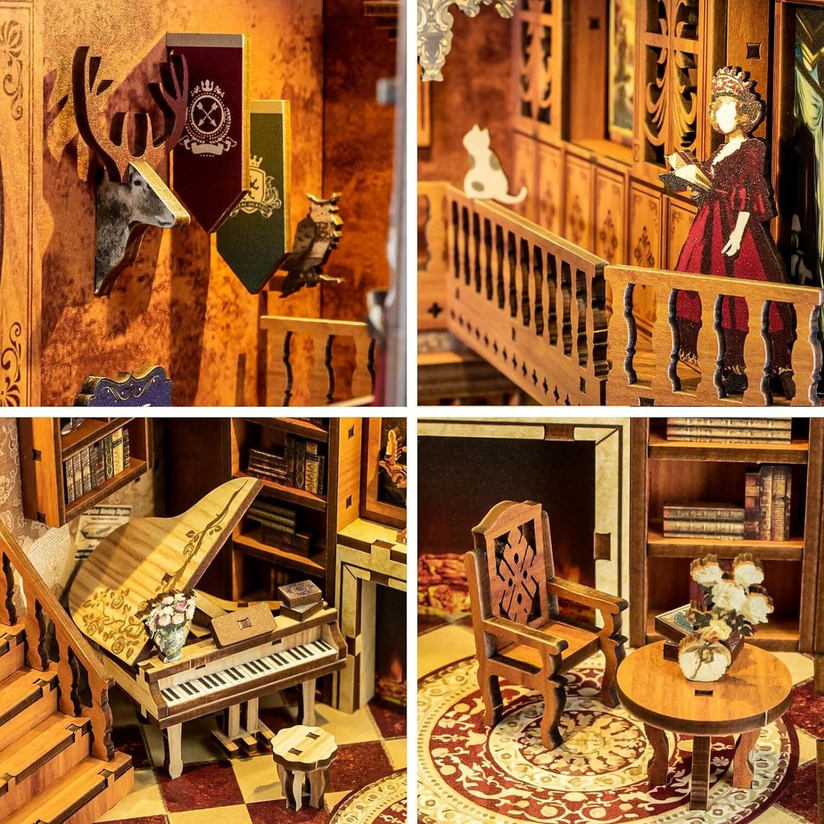 Bộ đồ chơi Miniature dollhouse astolat dollhouse stores castle