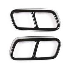 Black Dual Outlet Exhaust Muffler Pipe for BMW 7 Series F01 F02 F04 2009-2014