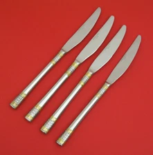 (4) WALLACE - GOLDEN CORSICA - 9 1/2" DINNER KNIVES - 18/10 STAINLESS STEEL